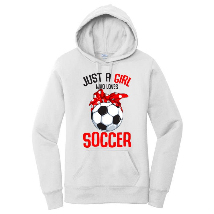 Just A Girl Who Loves Soccer Girl Women's Pullover Hoodie