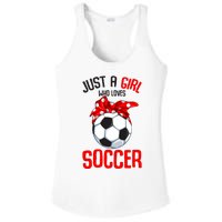 Just A Girl Who Loves Soccer Girl Ladies PosiCharge Competitor Racerback Tank