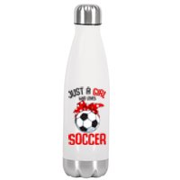 Just A Girl Who Loves Soccer Girl Stainless Steel Insulated Water Bottle