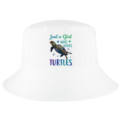 Just A Girl Who Loves Turtles Watercolor Sea Ocean Gift Cool Comfort Performance Bucket Hat