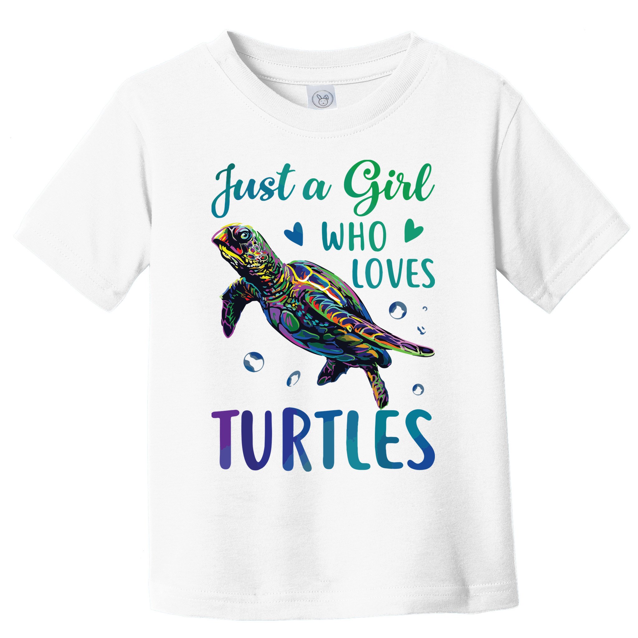 Just A Girl Who Loves Turtles Watercolor Sea Ocean Gift Toddler T-Shirt