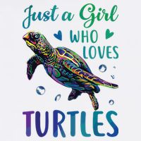 Just A Girl Who Loves Turtles Watercolor Sea Ocean Gift Kids T-Shirt