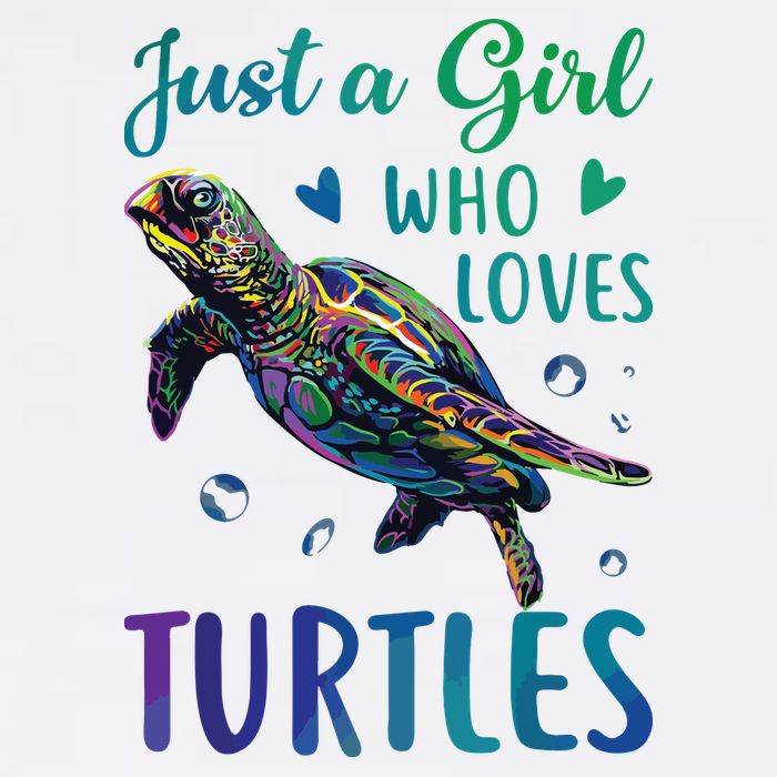 Just A Girl Who Loves Turtles Watercolor Sea Ocean Gift Kids T-Shirt