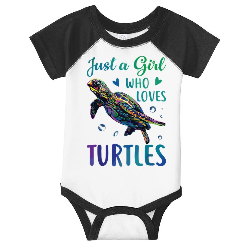 Just A Girl Who Loves Turtles Watercolor Sea Ocean Gift Infant Baby Jersey Bodysuit