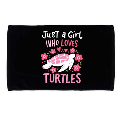 Just A Girl Who Loves Turtles Turtle Gift Microfiber Hand Towel