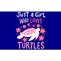 Just A Girl Who Loves Turtles Turtle Gift Bumper Sticker