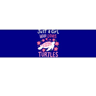 Just A Girl Who Loves Turtles Turtle Gift Bumper Sticker