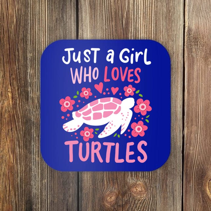 Just A Girl Who Loves Turtles Turtle Gift Coaster