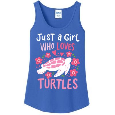 Just A Girl Who Loves Turtles Turtle Gift Ladies Essential Tank