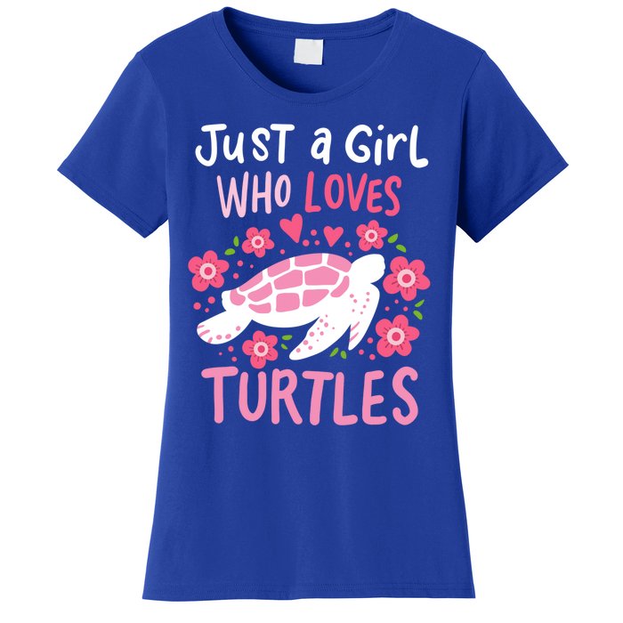 Just A Girl Who Loves Turtles Turtle Gift Women's T-Shirt