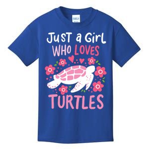 Just A Girl Who Loves Turtles Turtle Gift Kids T-Shirt