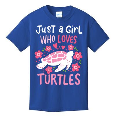 Just A Girl Who Loves Turtles Turtle Gift Kids T-Shirt