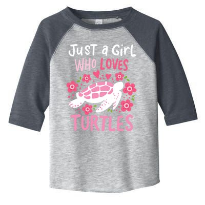 Just A Girl Who Loves Turtles Turtle Gift Toddler Fine Jersey T-Shirt