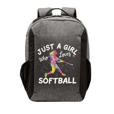 Just A Girl Who Loves Softball Vector Backpack
