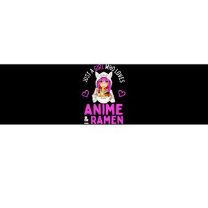 Just A Girl Who Loves Anime And Ramen Bowl Japanese Bumper Sticker