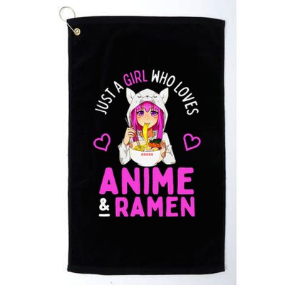 Just A Girl Who Loves Anime And Ramen Bowl Japanese Platinum Collection Golf Towel