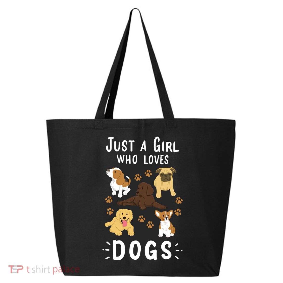 Just A Girl Who Loves Dogs Dog Lover Gift For Girls Gift 25L Jumbo Tote