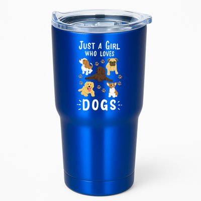 Just A Girl Who Loves Dogs Dog Lover Gift For Girls Gift Tumbler