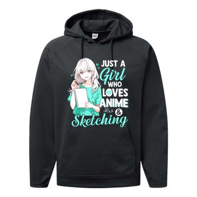 Just A Girl Who Loves Anime & Sketching Otaku Anime Costume Performance Fleece Hoodie