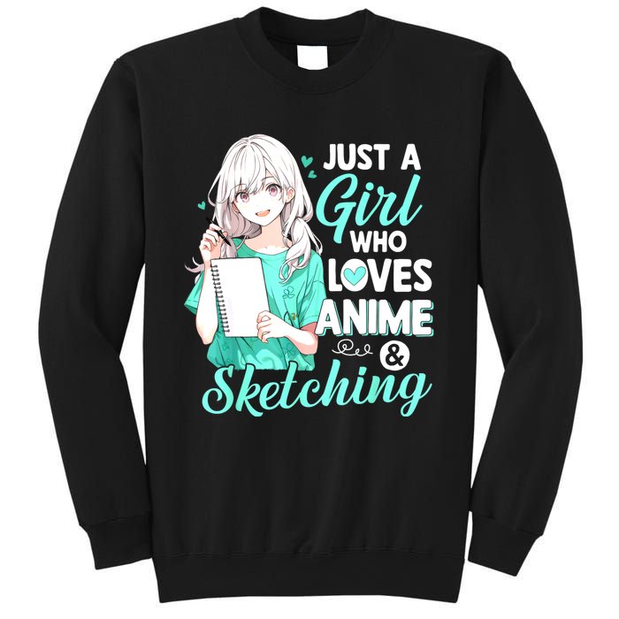 Just A Girl Who Loves Anime & Sketching Otaku Anime Costume Sweatshirt