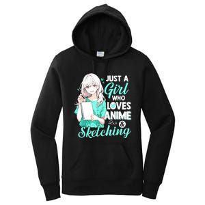 Just A Girl Who Loves Anime & Sketching Otaku Anime Costume Women's Pullover Hoodie