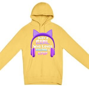 Just A Girl Anime KPop Music Fan Teen Girls Japan Animation Premium Pullover Hoodie