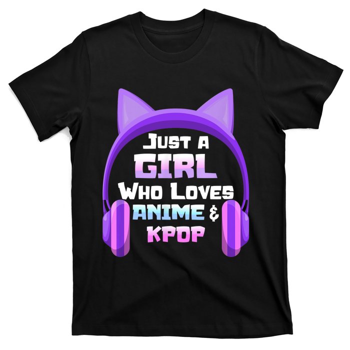 Just A Girl Anime KPop Music Fan Teen Girls Japan Animation T-Shirt