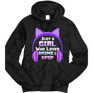 Just A Girl Anime KPop Music Fan Teen Girls Japan Animation Tie Dye Hoodie