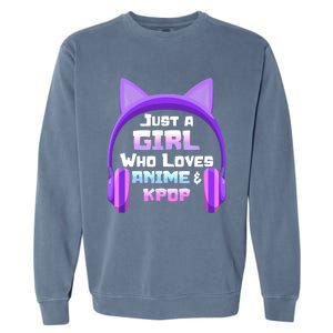 Just A Girl Anime KPop Music Fan Teen Girls Japan Animation Garment-Dyed Sweatshirt