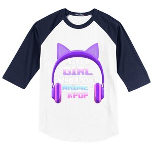 Just A Girl Anime KPop Music Fan Teen Girls Japan Animation Baseball Sleeve Shirt