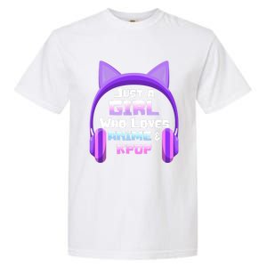 Just A Girl Anime KPop Music Fan Teen Girls Japan Animation Garment-Dyed Heavyweight T-Shirt