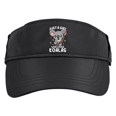 Just A Girl Who Loves Koalas Koala Adult Drive Performance Visor