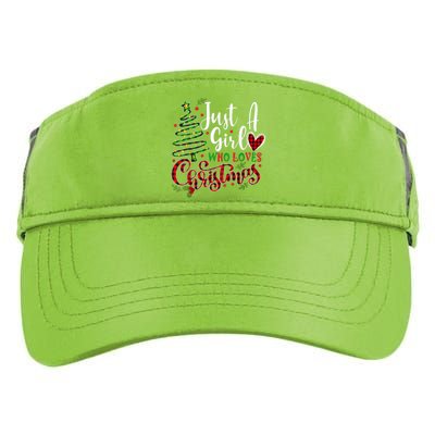 Just A Girl Who Loves Christmas A Gift For Xmas Women Girls Adult Drive Performance Visor