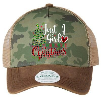 Just A Girl Who Loves Christmas A Gift For Xmas Women Girls Legacy Tie Dye Trucker Hat