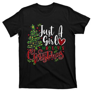 Just A Girl Who Loves Christmas A Gift For Xmas Women Girls T-Shirt