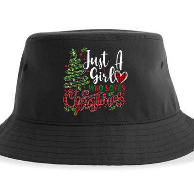 Just A Girl Who Loves Christmas A Gift For Xmas Women Girls Sustainable Bucket Hat