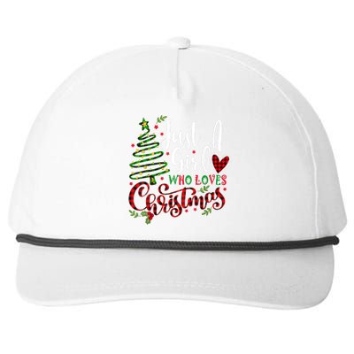 Just A Girl Who Loves Christmas A Gift For Xmas Women Girls Snapback Five-Panel Rope Hat