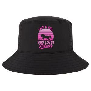 Just A Girl Who Loves Horses Gift Cool Comfort Performance Bucket Hat