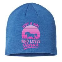 Just A Girl Who Loves Horses Gift Sustainable Beanie