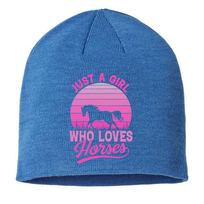 Just A Girl Who Loves Horses Gift Sustainable Beanie