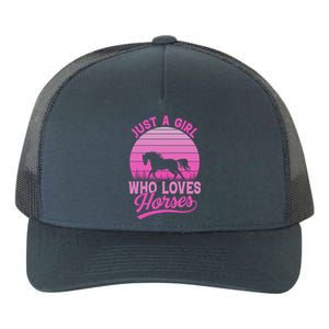 Just A Girl Who Loves Horses Gift Yupoong Adult 5-Panel Trucker Hat