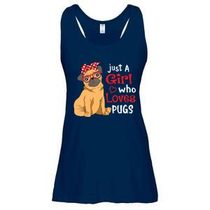 Just A Girl Who Loves Pugs Cute Pug Lover Girl Ladies Essential Flowy Tank