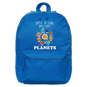 Just A Girl Who Loves Planets And Solar System Space Science Gift 16 in Basic Backpack