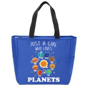 Just A Girl Who Loves Planets And Solar System Space Science Gift Zip Tote Bag