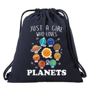 Just A Girl Who Loves Planets And Solar System Space Science Gift Drawstring Bag