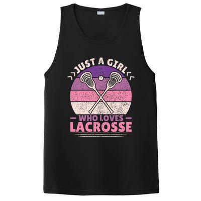 Just A Girl Who Loves Lacrosse Player Lax Lovers Lacrosse PosiCharge Competitor Tank