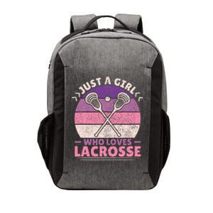 Just A Girl Who Loves Lacrosse Player Lax Lovers Lacrosse Vector Backpack