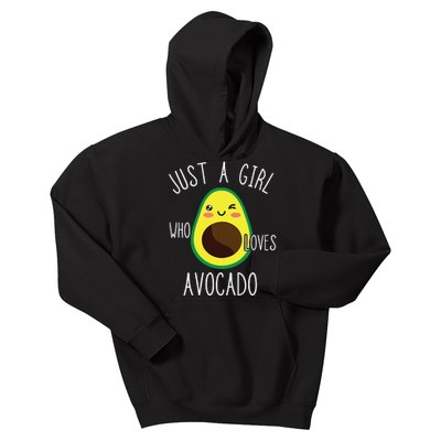 Just A Girl Who Loves Avocado Fruit Lover Healthy Food Kids Hoodie