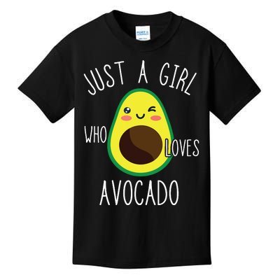 Just A Girl Who Loves Avocado Fruit Lover Healthy Food Kids T-Shirt