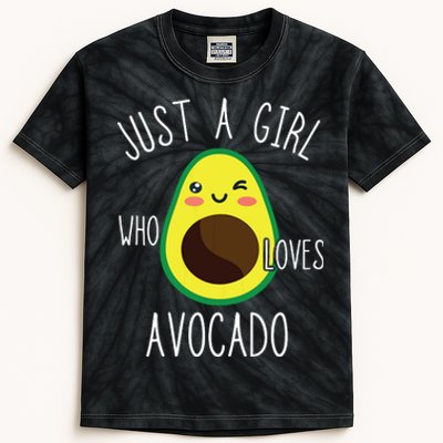 Just A Girl Who Loves Avocado Fruit Lover Healthy Food Kids Tie-Dye T-Shirt